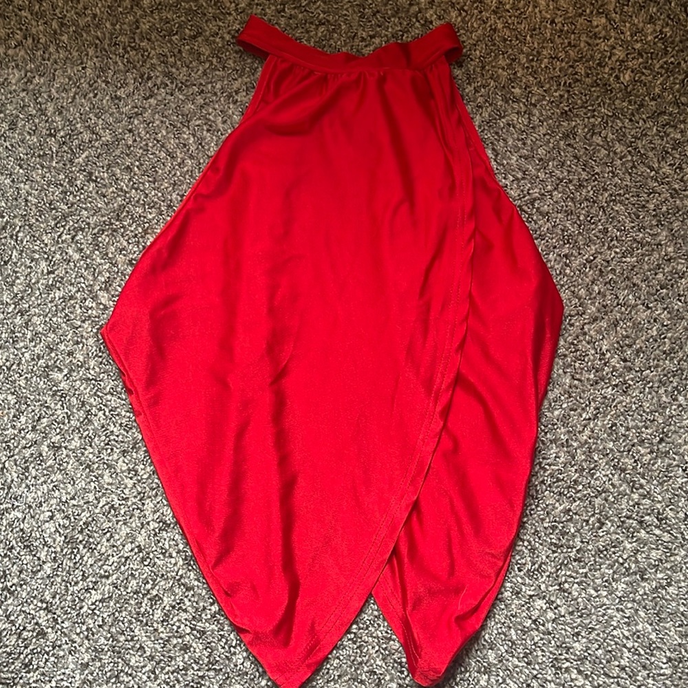 Red Open Back Tank
